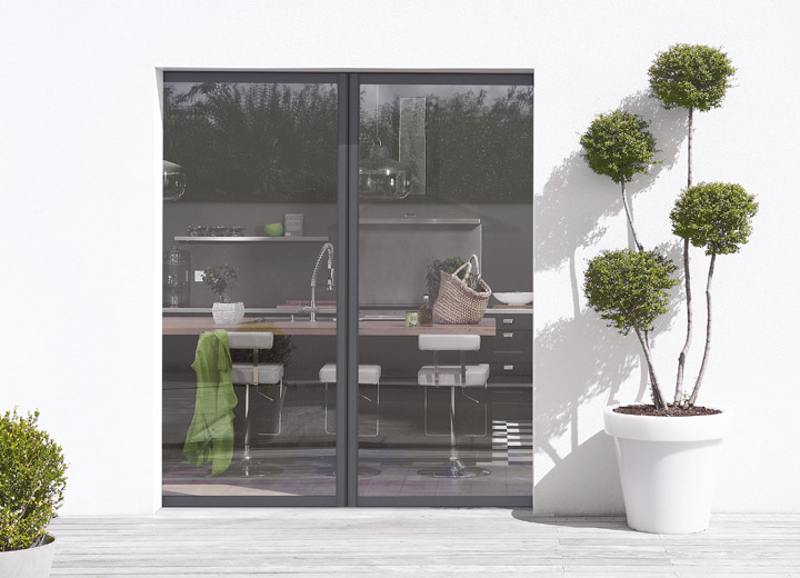 Hidden pocket sliding door